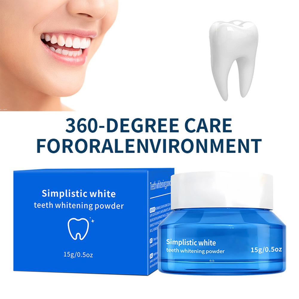 Teeth Whitening Near Me - ผงฟอกฟันขาว 15 กรัม ผลิตภัณฑ์ดูแลเคลือบฟันระดับพรีเมียม ช่วยให้ลมหายใจสดชื่น ทำความสะอาดช่องปาก