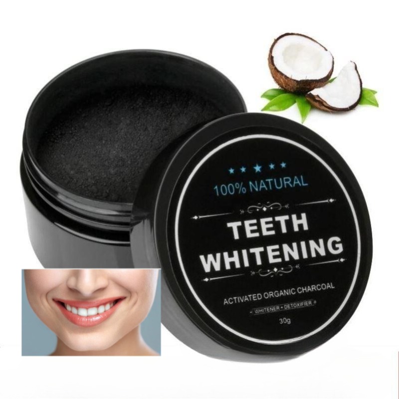 Teeth Whitening Pens - ผงฟอกสีฟันถ่านกัมมันต์ 1 กล่อง, ผงทำความสะอาดฟันถ่าน, ผงถ่านกัมมันต์กะลามะพร้าวคลาสสิก