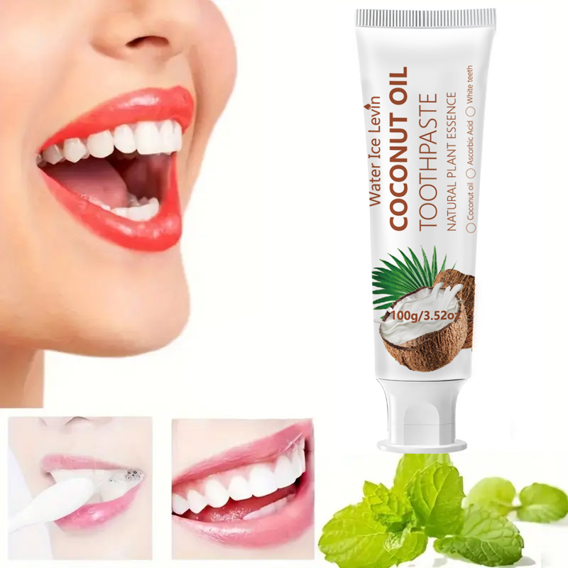 Teeth Whitening Mouthwash - ยาสีฟันน้ำมันมะพร้าว 100 กรัม สารสกัดจากพืชธรรมชาติ ฟันขาวสะอาด ลมหายใจสดชื่น