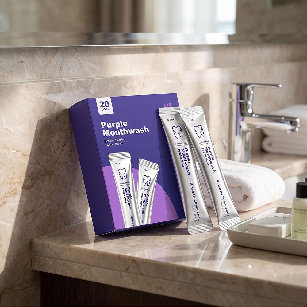 น้ำยาบ้วนปากสีม่วง ช่วยทำความส - Teeth Whitening Mouthwash บทวิจารณ์และราคา