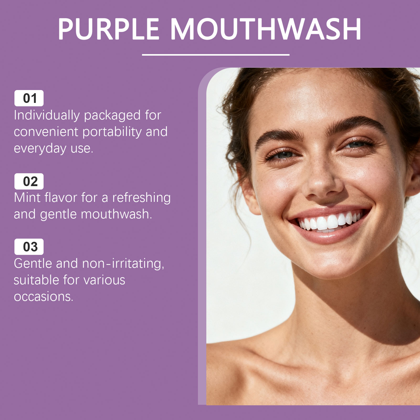 น้ำยาบ้วนปากสีม่วง ปรับสีฟัน ก - Teeth Whitening Mouthwash บทวิจารณ์และราคา