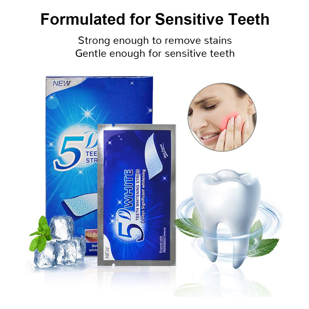 แผ่นฟอกสีฟันขาว 5D ไวท์เทนนิ่ง - Teeth Whitening Near Me บทวิจารณ์และราคา