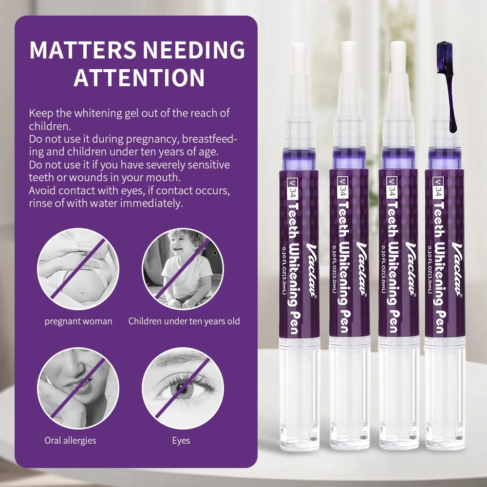 ปากกาเจลฟอกสีฟันสีม่วง วาคลาฟ  - Teeth Whitening Near Me บทวิจารณ์และราคา